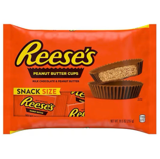 Reese’s Snack Size Cups Candy, Individually Wrapped, 297g