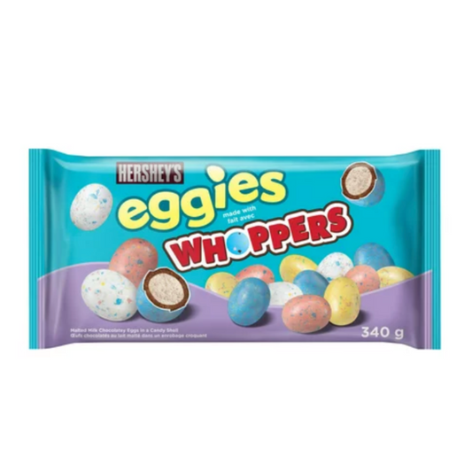 HERSHEY'S EGGIES, WHOPPERS Malted Milk Chocolate Easter Candy 340g (CLEARANCE - SEE DATE)